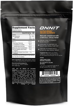 Gommes Alpha Brain Neuro Gummies ONNIT de près