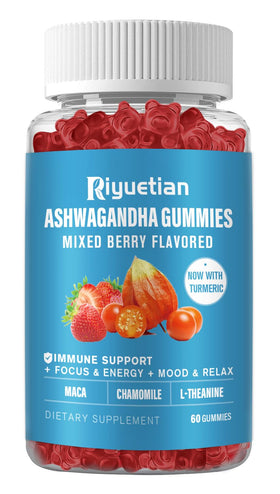 Gommes Ashwagandha Riyuetian pot de 60 gommes