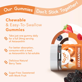 Gommes Astaxanthin GOJOY NATURALS avec fruits rouges