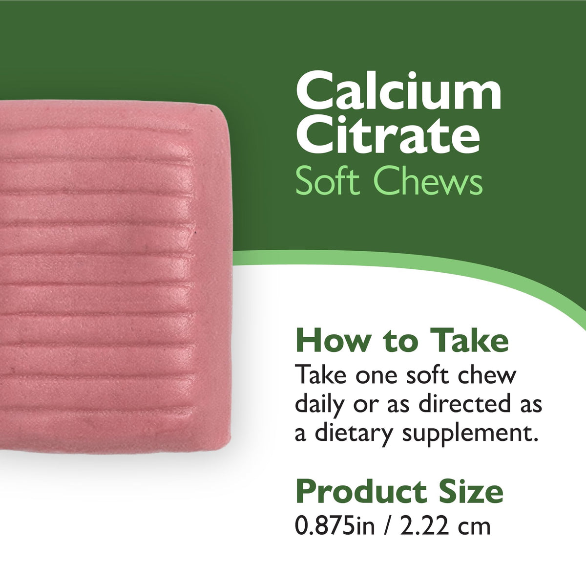 Gommes au calcium citrate 500mg cerise avec un verre d'eau