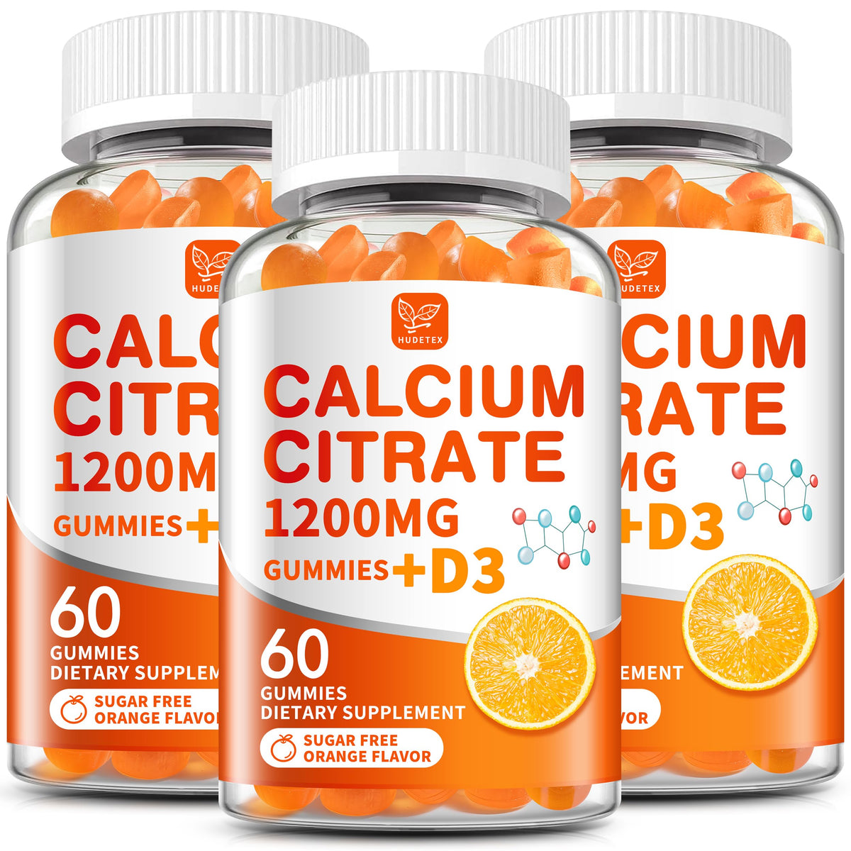 Gommes au calcium citrate Hudetex 1200 mg paquet de 3