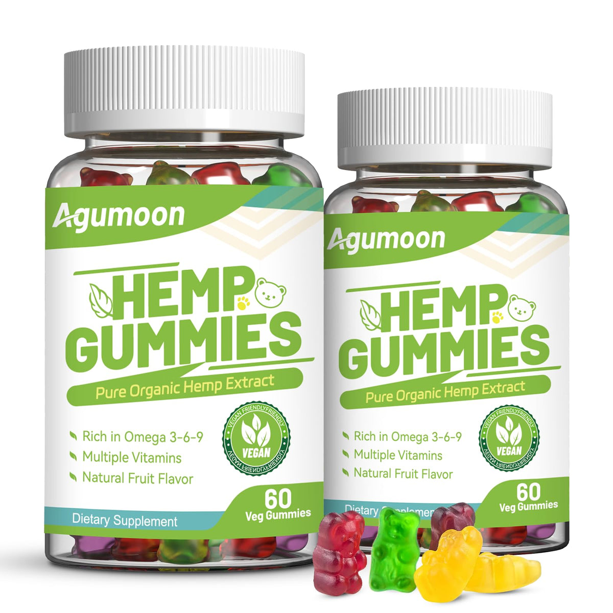 Gommes au chanvre Agumoon paquet avant avec fruits