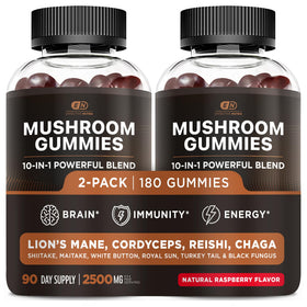 Gommes aux champignons 10-en-1 Effective Nutra, vue de face