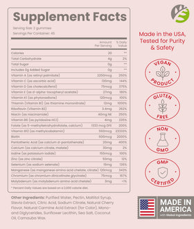 Gommes BariSlim Multivitamines Framboise vue de près