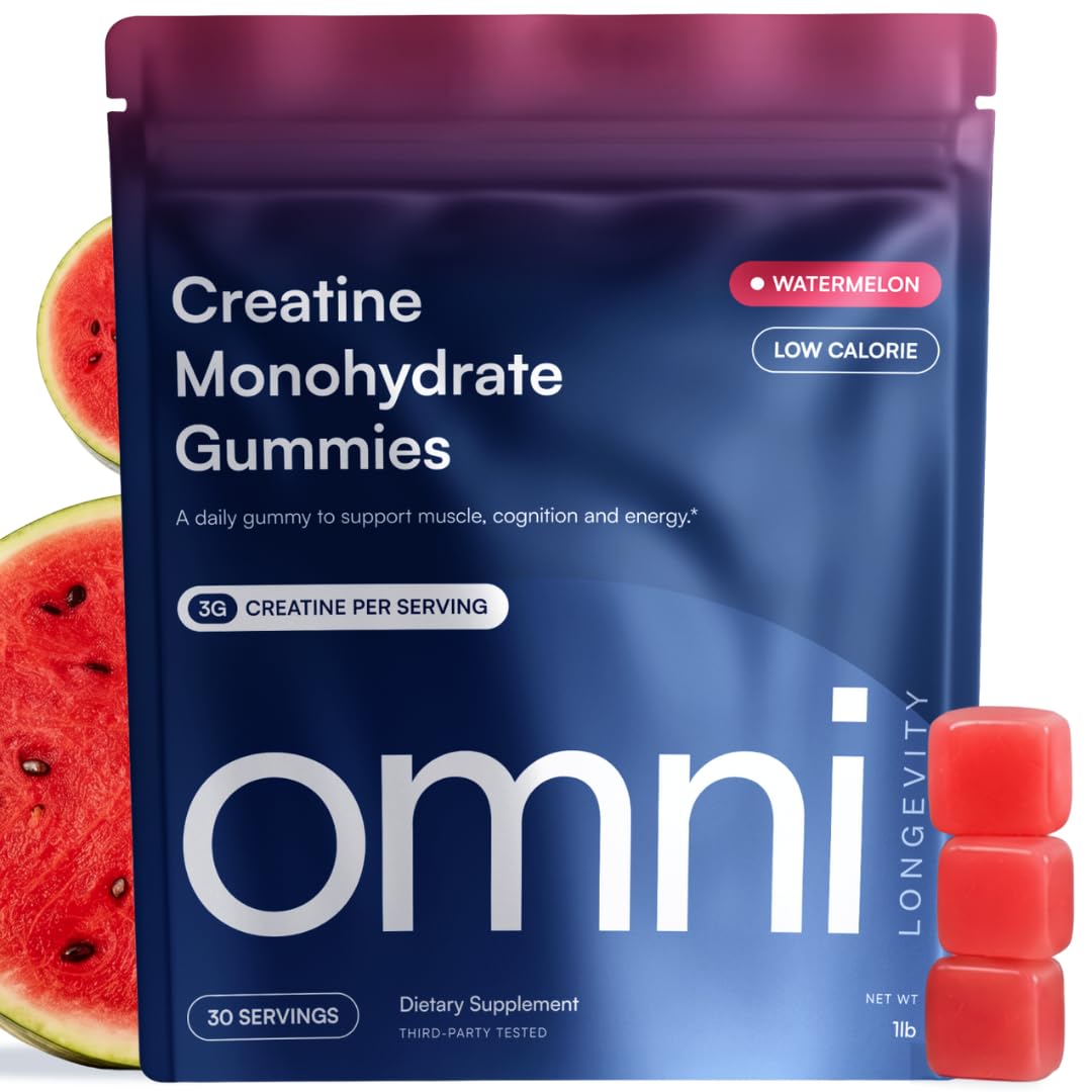 Gommes de créatine OMNI 90 pièces goût pastèque vue de face