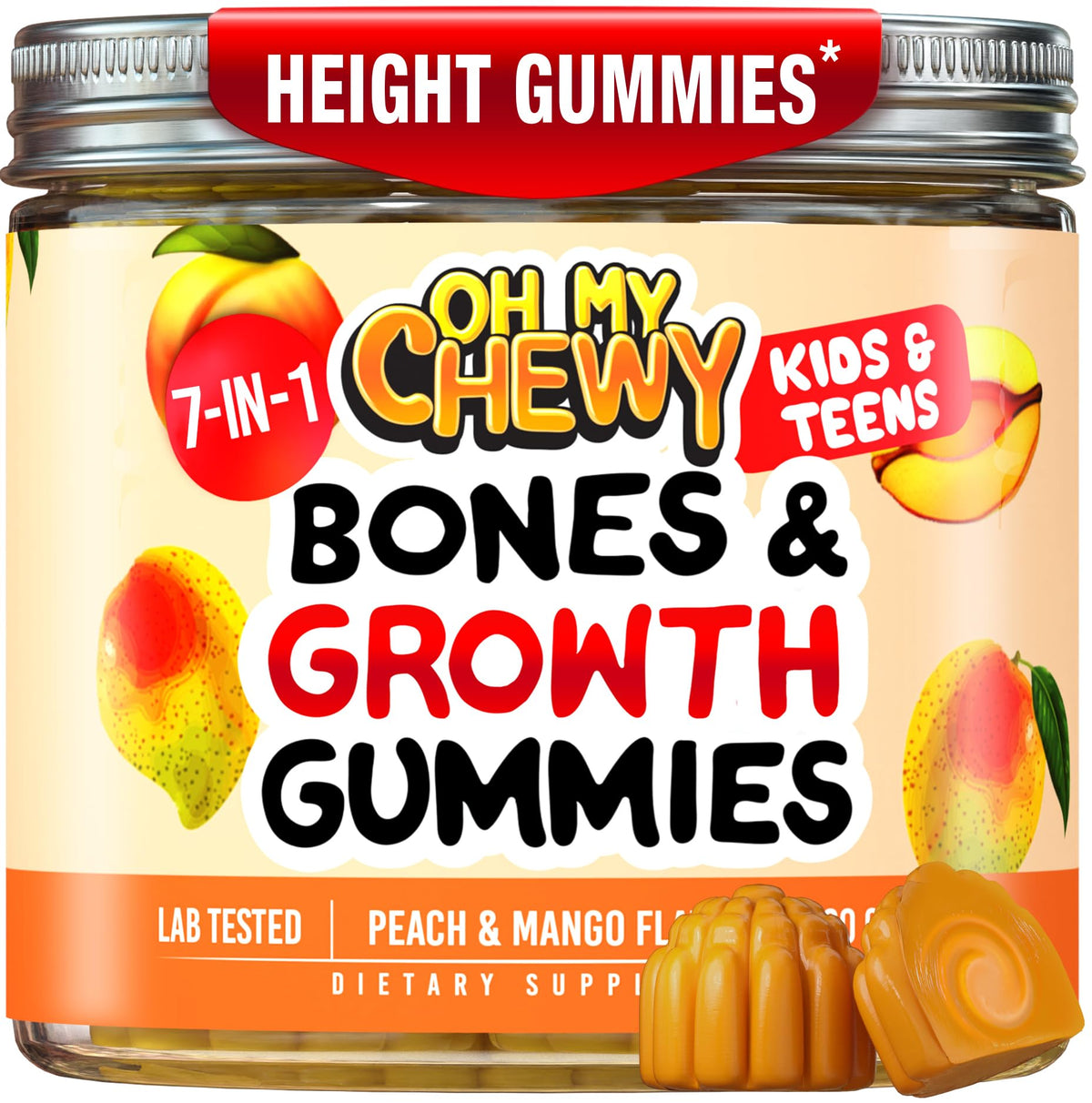 Gommes de croissance OH MY CHEWY 60 unités, emballage avant