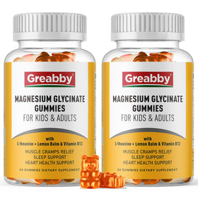 Gommes de magnésium glycinate GREABBY vue de face avec emballage