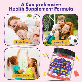 Gommes de magnésium glycinate LUCNVEM avec une fraise