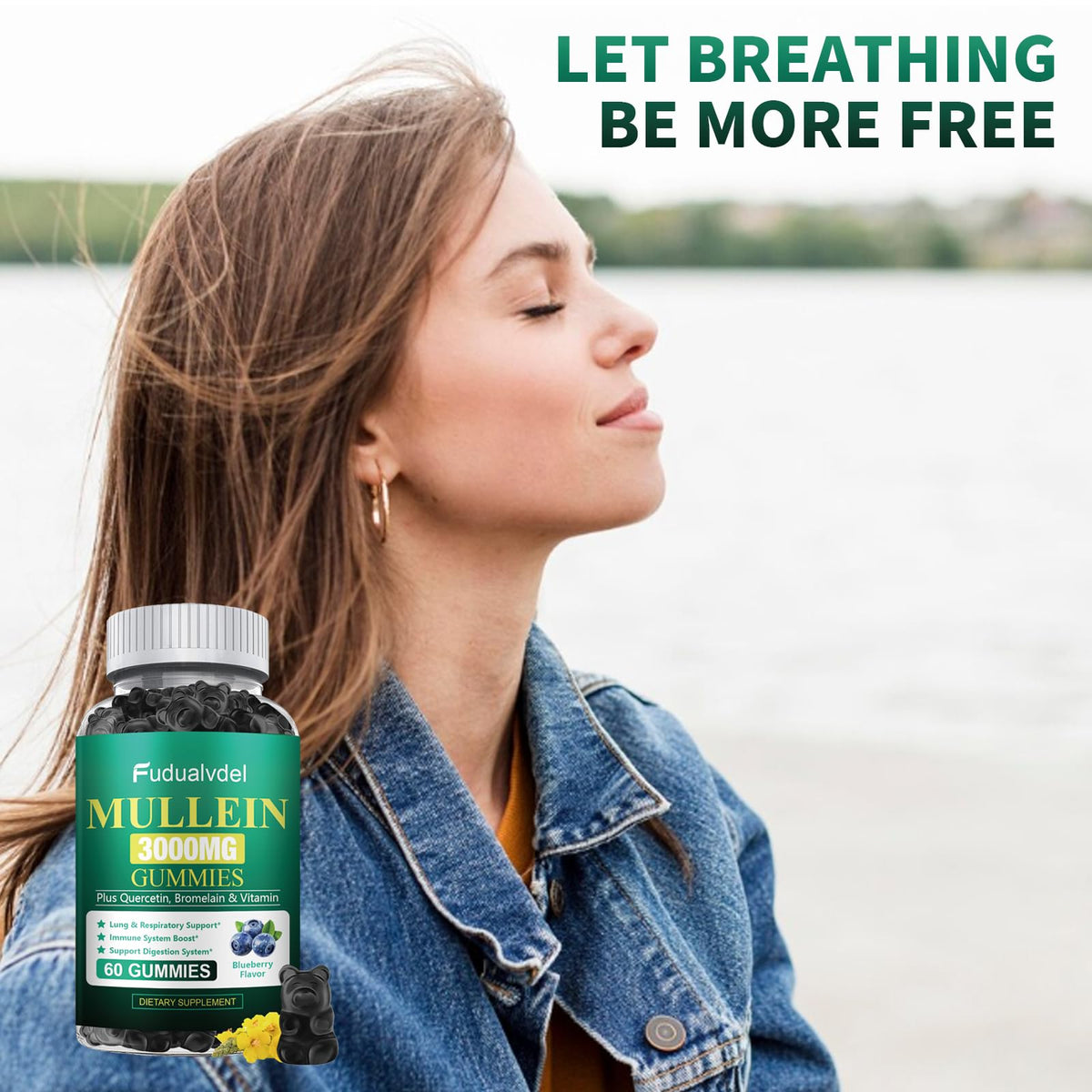 Gommes de Mullein Fudualvdel 3000mg avec d'autres compléments