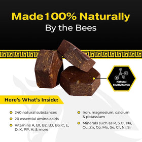 Gommes de pain d'abeille cru, texture et couleur naturelles
