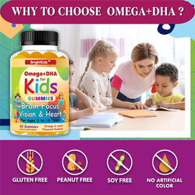 Gommes DHA BrightKids en gros plan