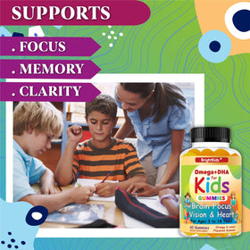 Gommes DHA BrightKids montrant la texture et la couleur
