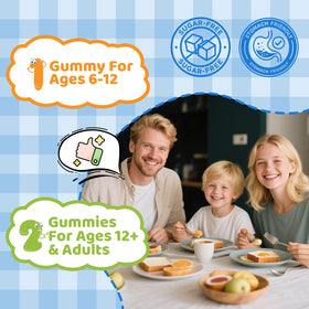 Gommes Fleamart L-Méthylfolate 15mg avec des ingrédients sur une table