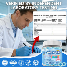 Gommes Fleamart L-Méthylfolate 15mg en gros plan sur une assiette