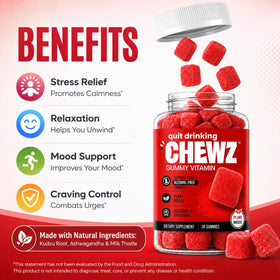 Gommes Health Chews Anti-Alcool 181g en gros plan