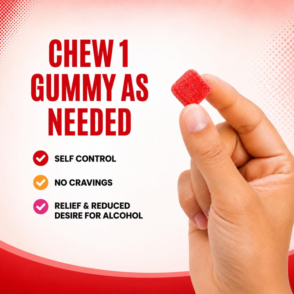Gommes Health Chews Anti-Alcool 181g sur une table