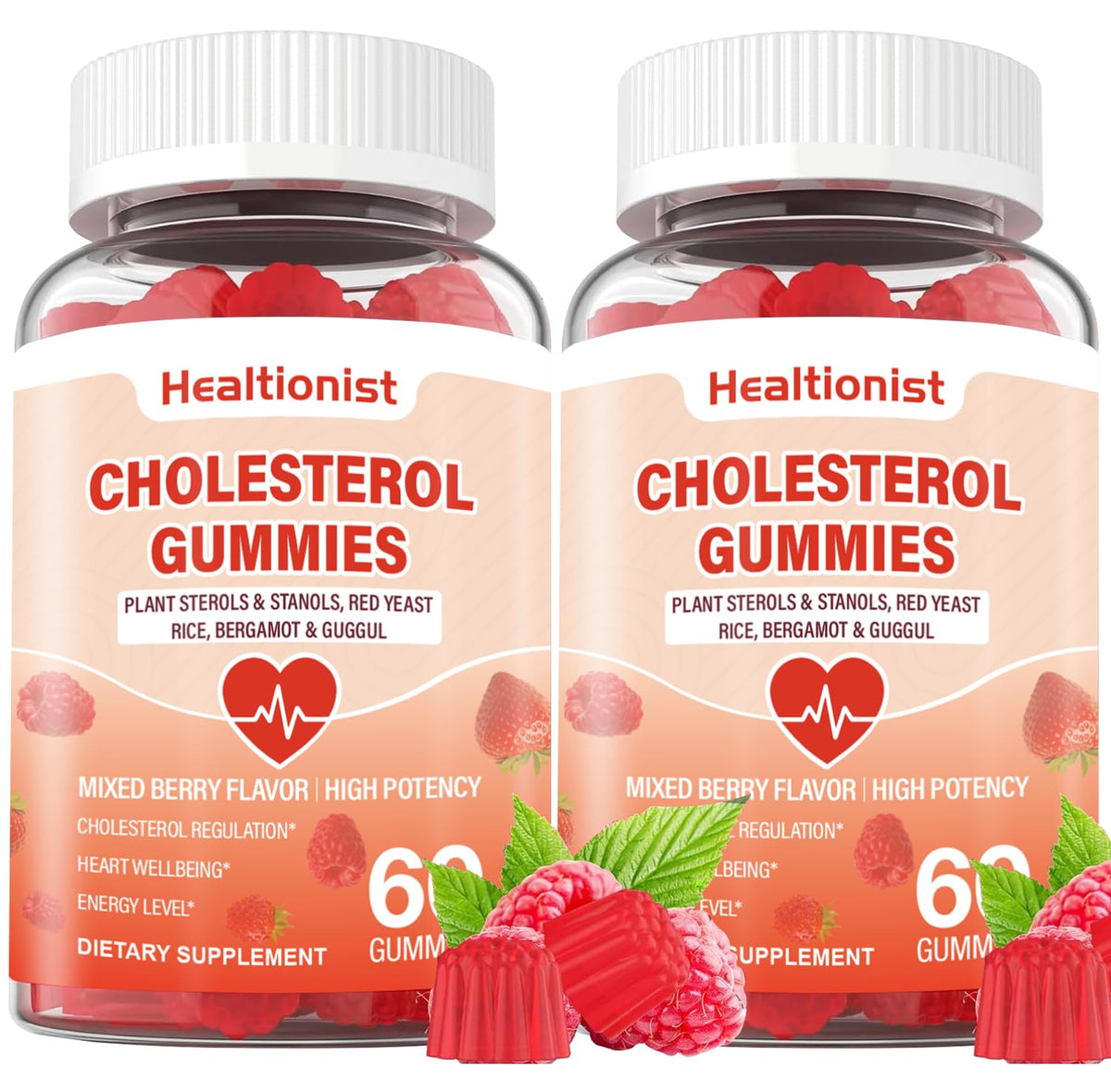 Gommes Healtionist Compléments Alimentaires Cholestérol 2000 mg en vue de face