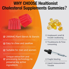 Gommes Healtionist présentées avec des fruits frais