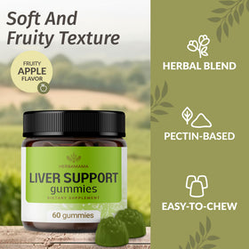 Gommes HERBAMAMA de soutien hépatique avec des ingrédients naturels