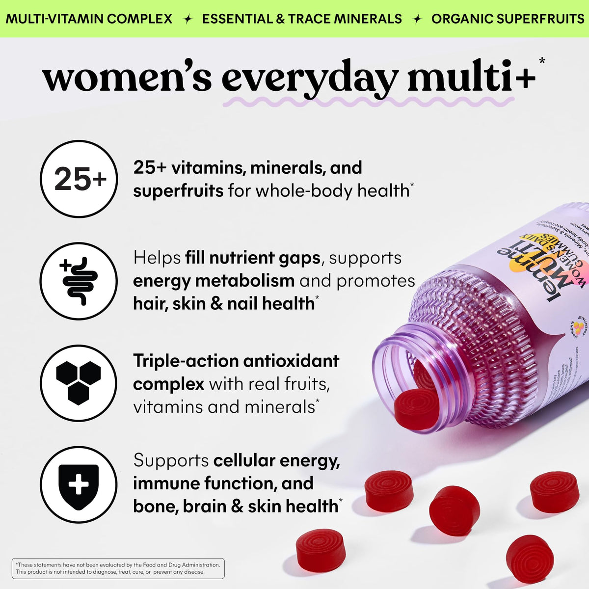 Gommes Lemme Multivitamines 30 jours vue arrière