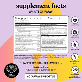 Gommes Lemme Multivitamines sur un plan de travail