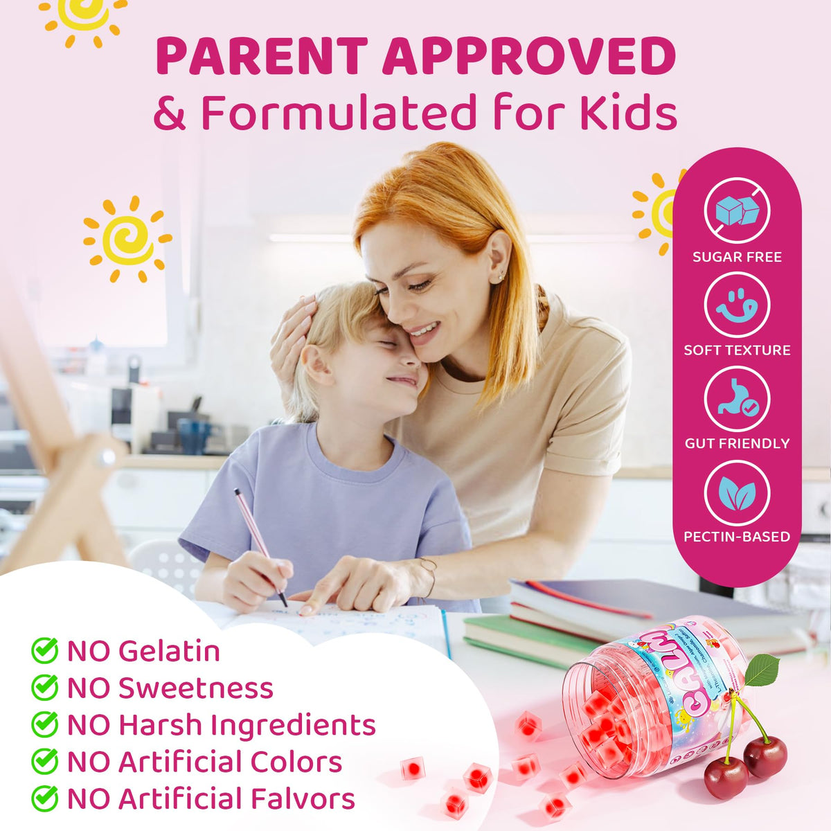 Gommes LILICARE dans une main d'enfant