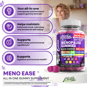 Gommes Meno Ease Clean Nutraceuticals avec une cuillère