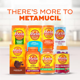 Gommes Metamucil, vue de côté de l'emballage