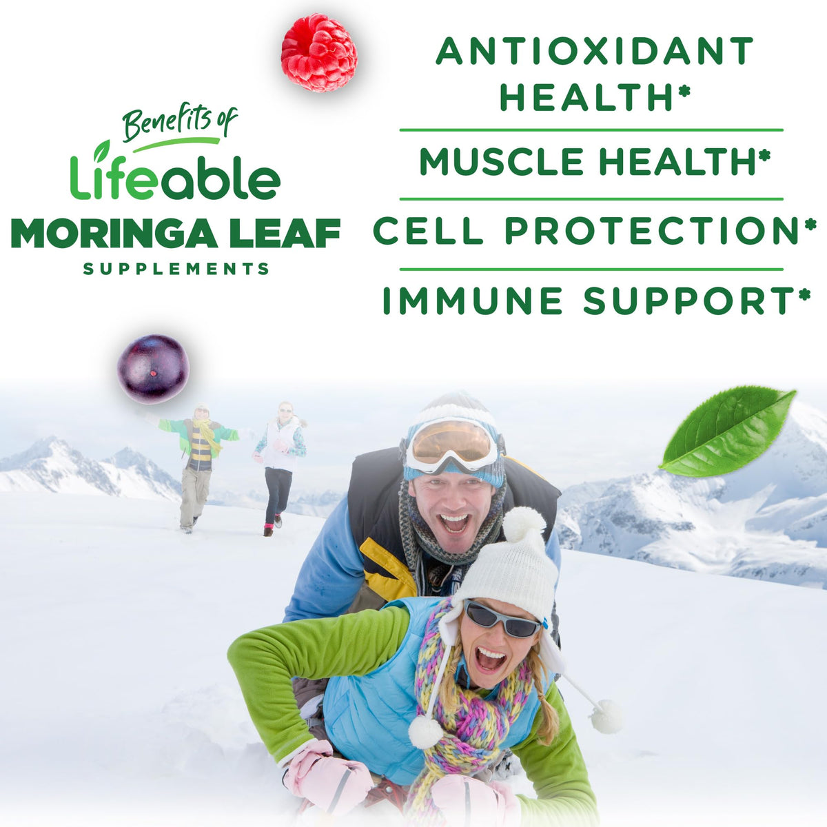 Gommes Moringa Lifeable saveur fraise naturel