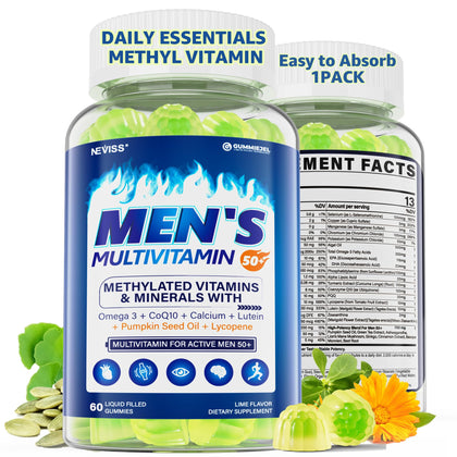 Gommes multivitamines NEVISS 50+ en pot vu de face