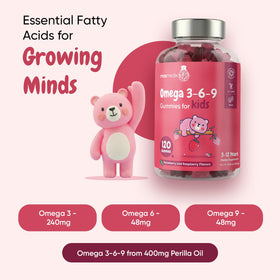 Gommes Omega 3 6 9 maxmedix - Détails des saveurs naturelles de fraise et framboise