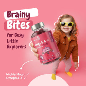 Gommes Omega 3 6 9 maxmedix - Enfants souriants prenant leurs gommes
