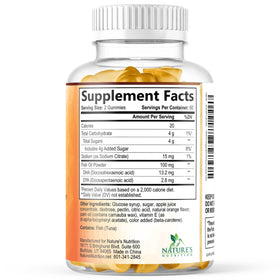 Gommes Omega 3 Nature's Nutrition en gros plan