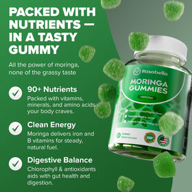 Gommes Rosabella Moringa sur une table