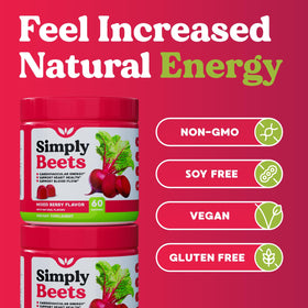 Gommes Simply Beets Gummy de Betterave dans une main