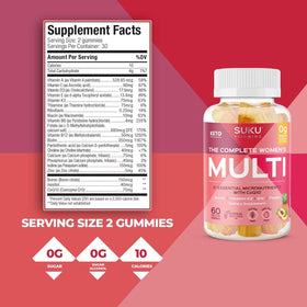 Gommes SUKU sur une table avec des fruits frais en arrière-plan