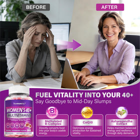 Gommes Tcemundry Multivitamine Methylée Femme 40+ avec fruits