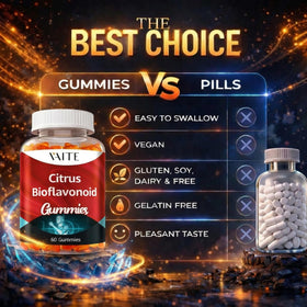 Gommes VAITE Bioflavonoïdes Agrumes 1000mg dans une main