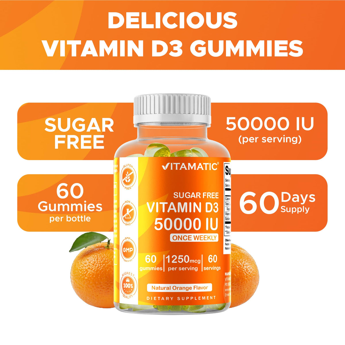 Gommes Vitamatic avec un fond naturel
