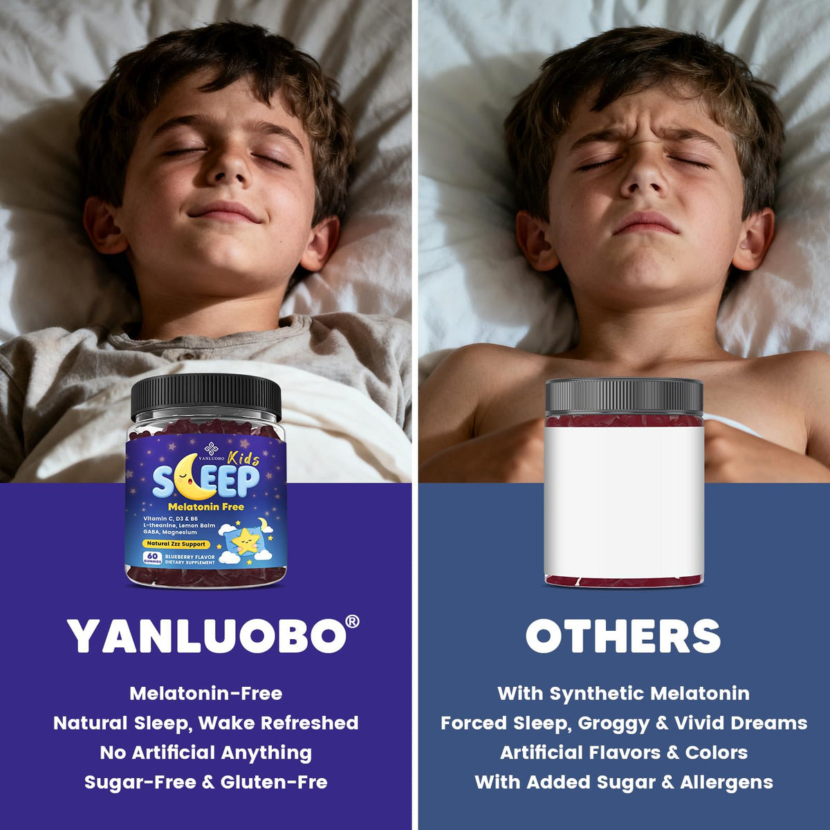 Gommes YANLUOBO pour enfants avec un fond coloré et joyeux