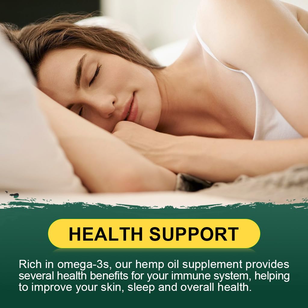 GONGOTA Capsules d'Huile de Chanvre Bio 180 Softgels avec d'autres compléments