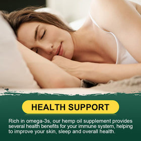 GONGOTA Capsules d'Huile de Chanvre Bio 180 Softgels avec d'autres compléments