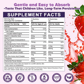 GONGOTA Gummies de Magnésium 400/200mg gummies sur une table