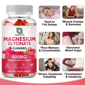 GONGOTA Gummies de Magnésium Glycinate 400 mg, prise d'une gummy