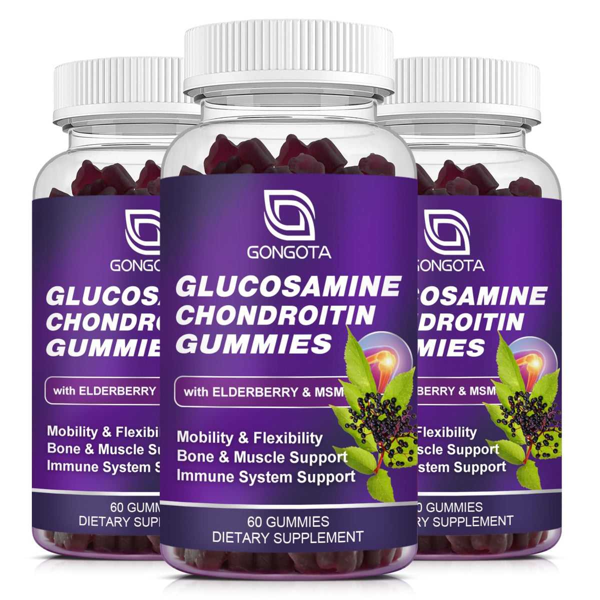 GONGOTA Gummies Glucosamine Chondroitin 180 gummies packaging front view