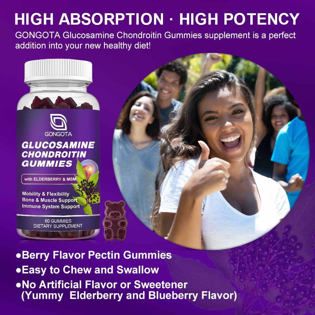 GONGOTA Gummies Glucosamine Chondroitin dans un cadre de vie actif