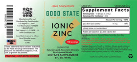 Good State Zinc Liquide Nano Ionique 68g avec étiquette bien visible