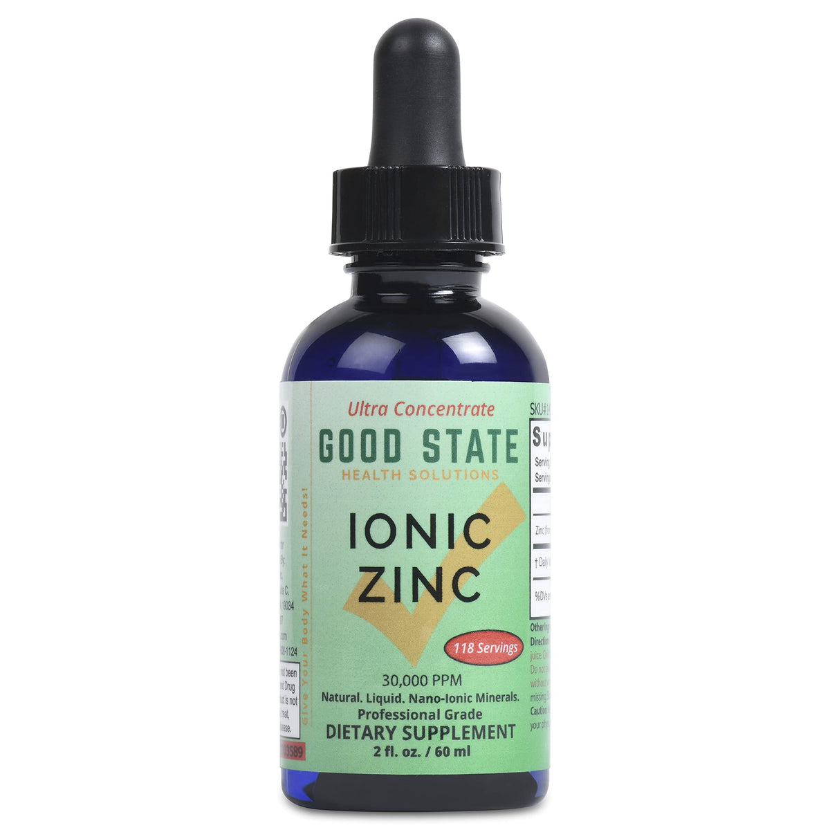 Good State Zinc Liquide Nano Ionique 68g vue de face