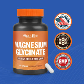 GOODBIO Magnésium Glycinate 500mg avec étiquette visible