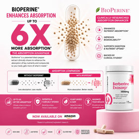 Goodbiotics Berberine Exosorp 1500mg gélules à côté d'un verre d'eau